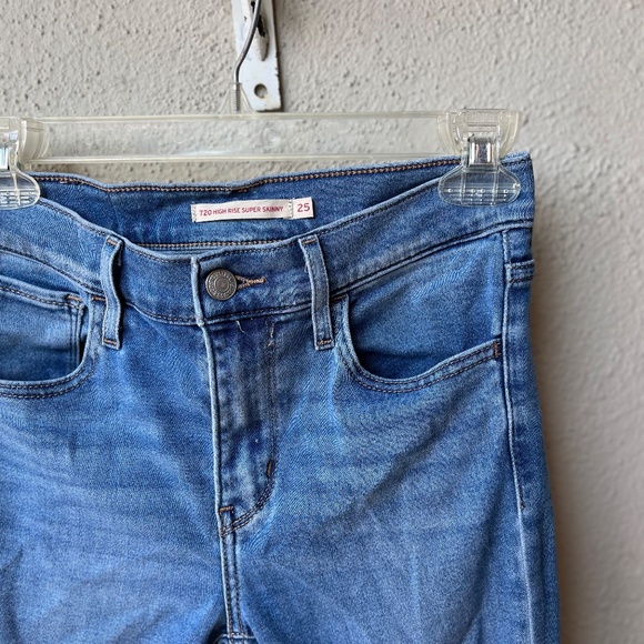 Levi's 720 High Rise Skinny 25 + Grey & Black Stripe Cardigan M COMBO DEAL - Picture 4 of 11